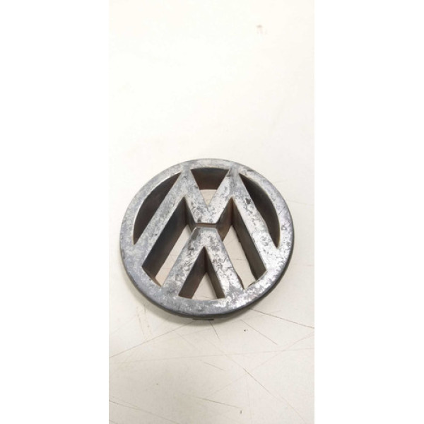 Emblema Grade Dianteira Volkswagen Gol Quadrado Prata