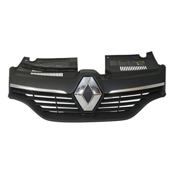 Grade Parachoque Dianteiro Renault Sandero 2014 Detalhe Preta Plástico