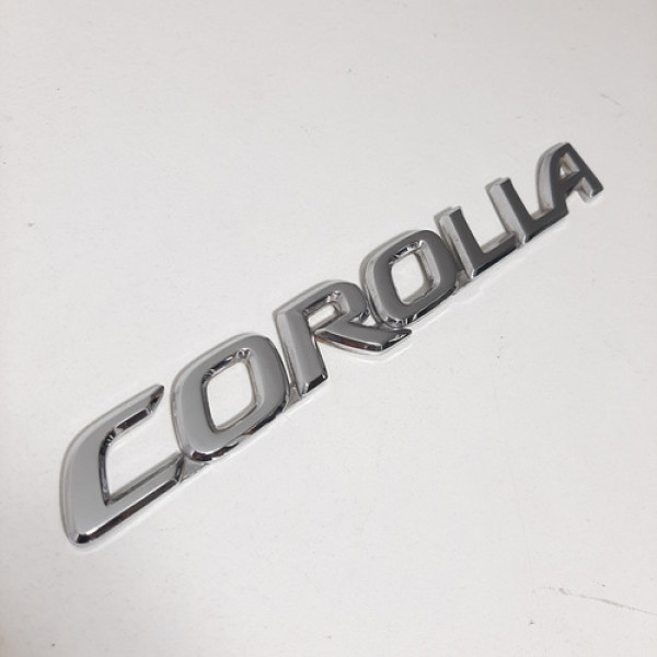 Emblema Corolla Tampa Traseira Toyota Corolla 2003-2008 Prata