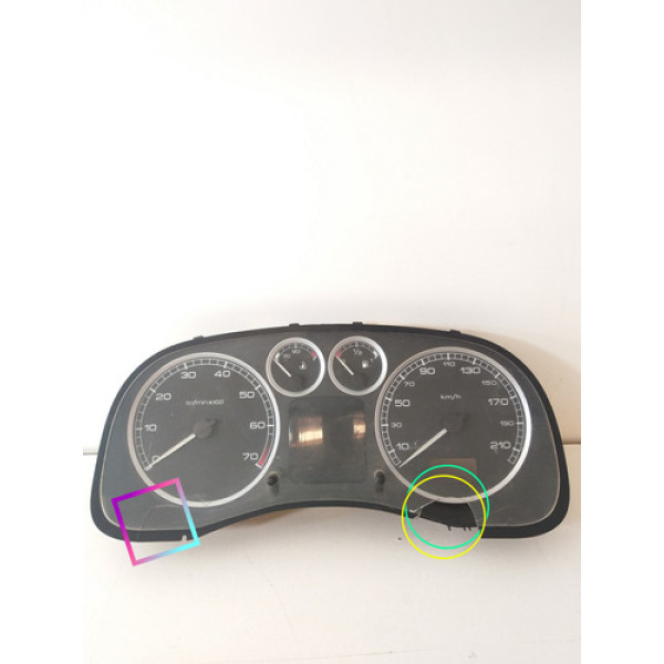 Painel Instrumento Peugeot 307 2007 Detalhes Preto / Cinza